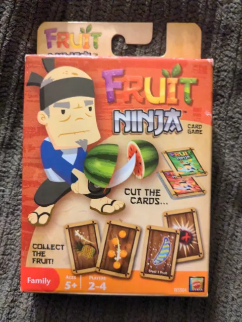 2011 Mattel Fruit Ninja Card Game Cut The Cards Collect The Fruit Complete