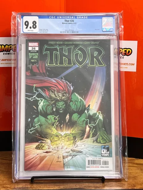 Thor #26 Gary Frank Sketch Variant Cover 1st Print CGC 9.8