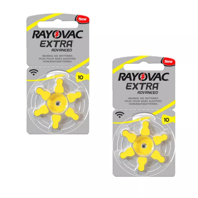 12 x Rayovac 10 Hearing Aid Battery Mercury Free 1.45v Zinc Air PR70