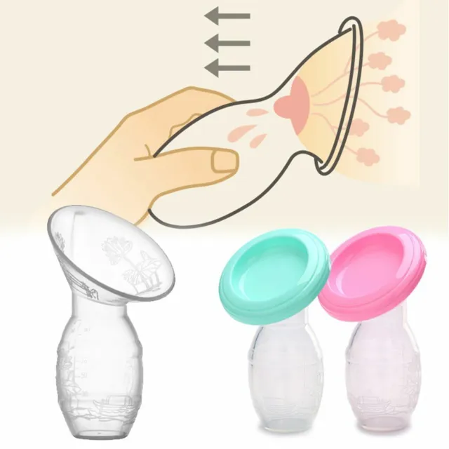 Baby Feeding Manual Breast Pump Breast Collector Automatic Correction Silicone