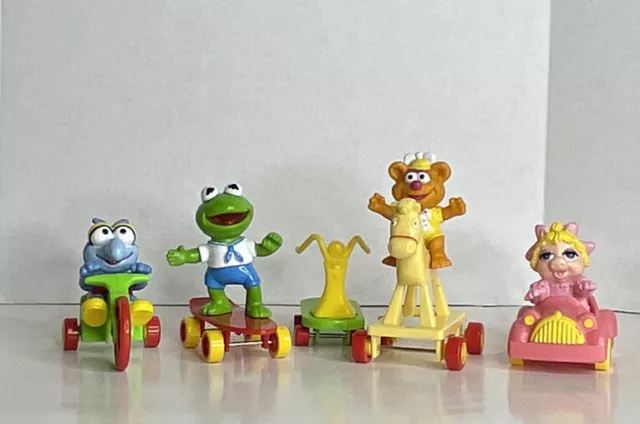 Vintage McDonalds Muppet Babies Lot Set of 4 Figures 1986 80’s Toys Kermit Piggy
