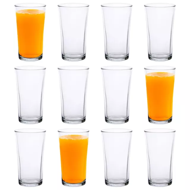 12x Duralex Clear 280ml Lys Highball Glasses Drinking Tumblers Gift Set