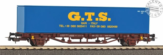 PIKO 27700 CARRO merci pianale FS con un container GTS Bari da 40' scala H0 1:87 EUR 36,90