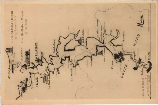 CPA Les Bords de la Rance - Map (1250877)