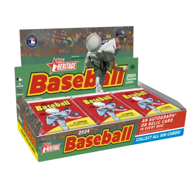 2024 Topps Heritage Baseball HOBBY BOX PRESELL PREORDER APR 10, 2024