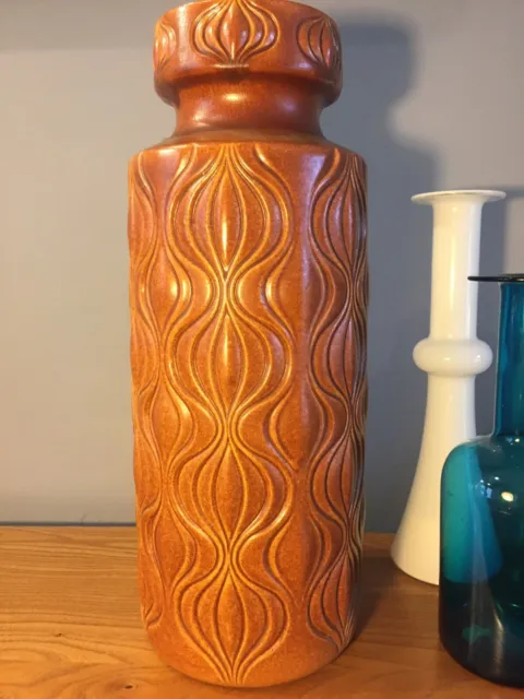 Vintage Scheurich Keramik Fat Lava Floor Vase West Germany 1970s Amsterdam Onion