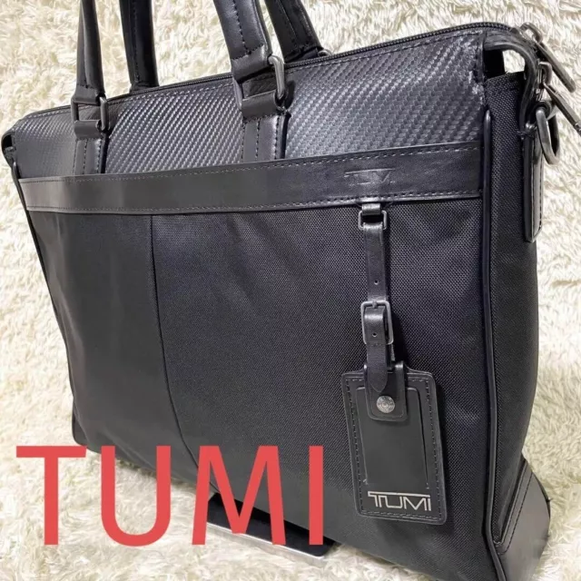 TUMI SLIM BUSINESS Bag Black Nylon Briefcase A4 Storage