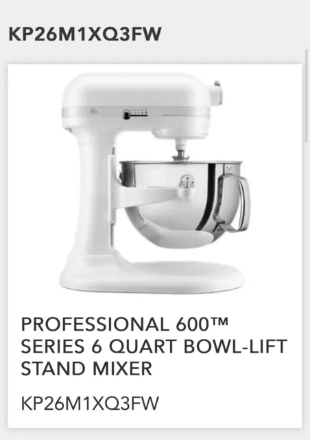 RKP26M1XGA KitchenAid Refurbished Professional 600™ Series 6 Quart  Bowl-Lift Stand Mixer