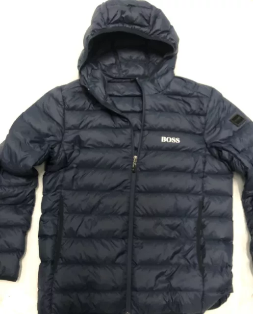 Hugo Boss Mens Down Thor Puffer Jacket Dark Blue Size M RRP £320