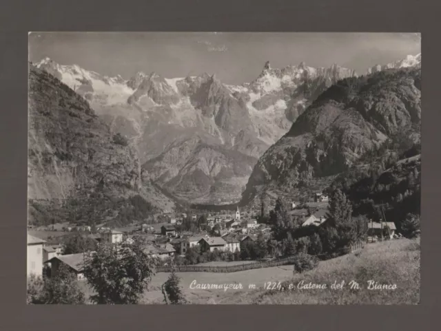 Courmayeur Aosta Cartolina M. Bianco Fg Vg 1956 - Ed. S.a.c.a.t. Sacat