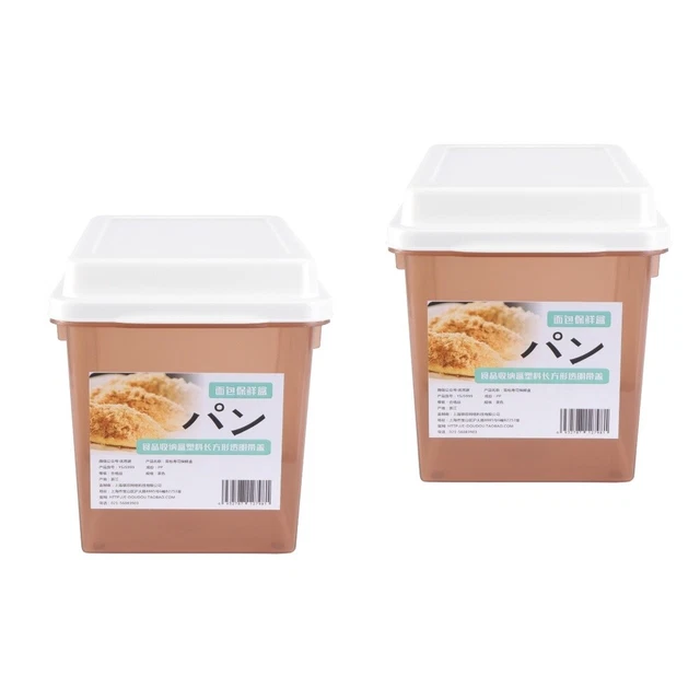 2x Caja de pan francesa Caja de almacenamiento de frutas Granja Caja de pan Contenedores de almacenamiento de alimentos