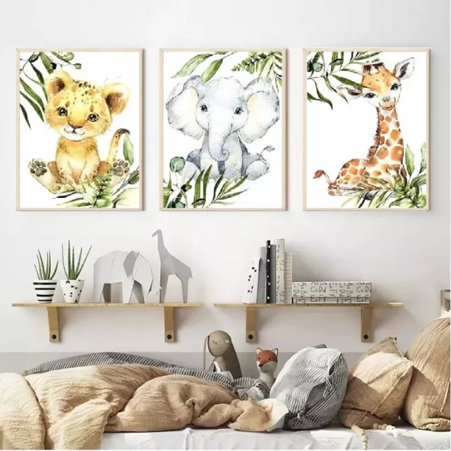 Framed/unframed canvas wall Print home decor painting for kids baby room poster