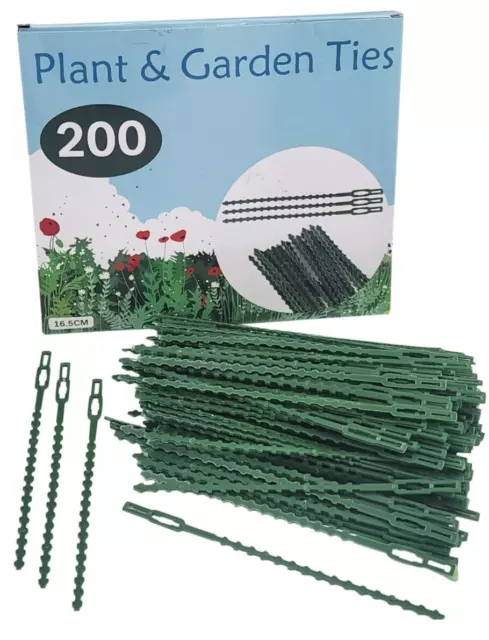 200 cables reutilizables para plantas de plástico de jardín corbata de soporte de escalada ajustable 2