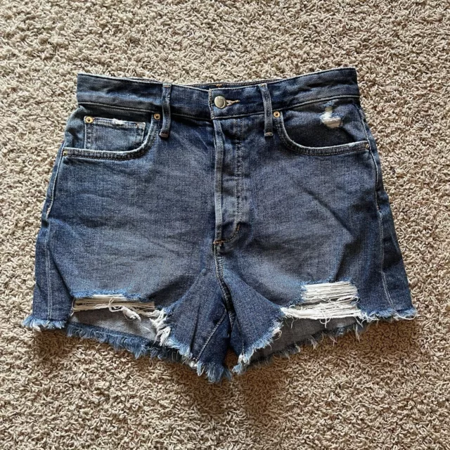 Joes Jeans The Smith High Rise Jean Denim Shorts Cut Off Raw Hem Ripped Size 26