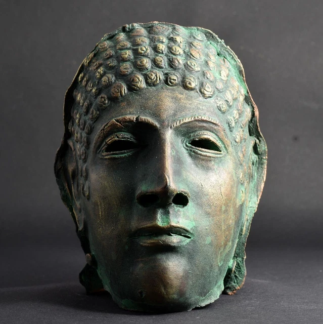 Réplica Única 200 Ad Desfile Legionario Romano Casco-Mascara Color Bronce...