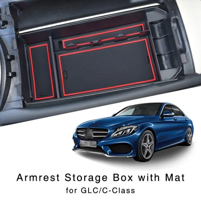 Nuovo bracciolo scatola portaoggetti per Benz GLC Classe C 2015-2017 console centrale vassoio