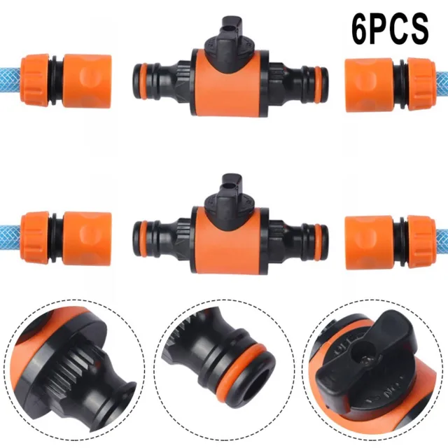 2-Pack Quick-Release In-line Shut-off Valve For-Garden Hose Pipe Quick Connect