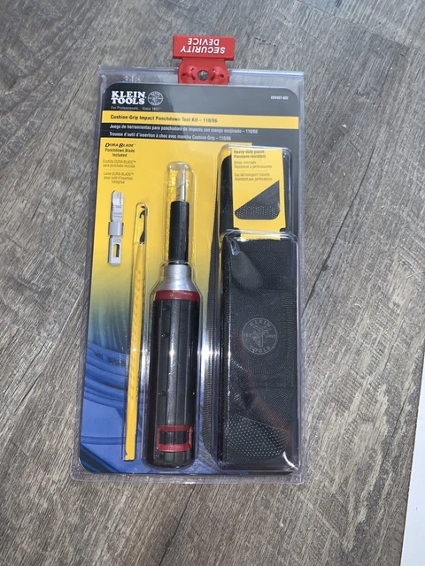 Klein Tools Cushion Grip Impact Punchdown Tool Kit VDV427-822 BRAND NEW SEALED