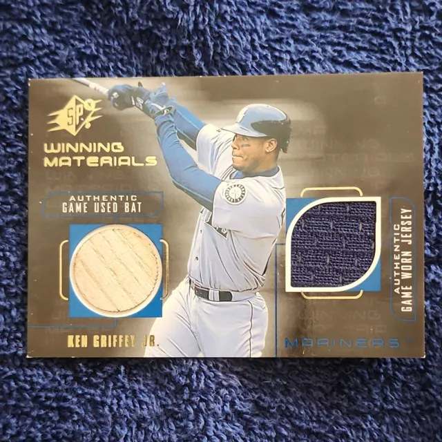 Ken Griffey Jr. 1999 Ud Spx Winning Materials Game Worn Jersey Bat Relic