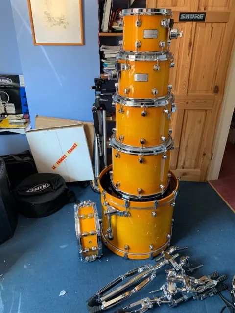MAPEX SATURN SERIES Mango Burst 6 Piece Drum Kits Used