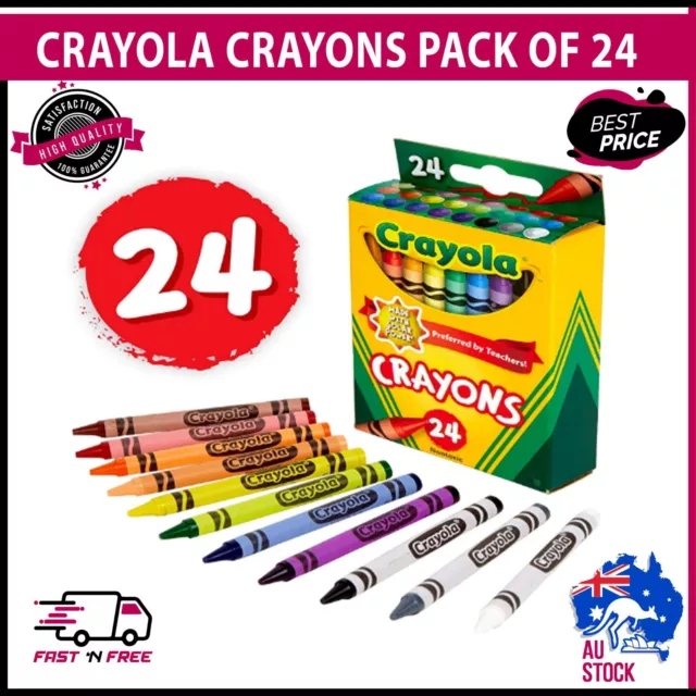 Crayola 24 Pack Regular Crayons, Perfect For Art, Colouring And Drawing, Classic