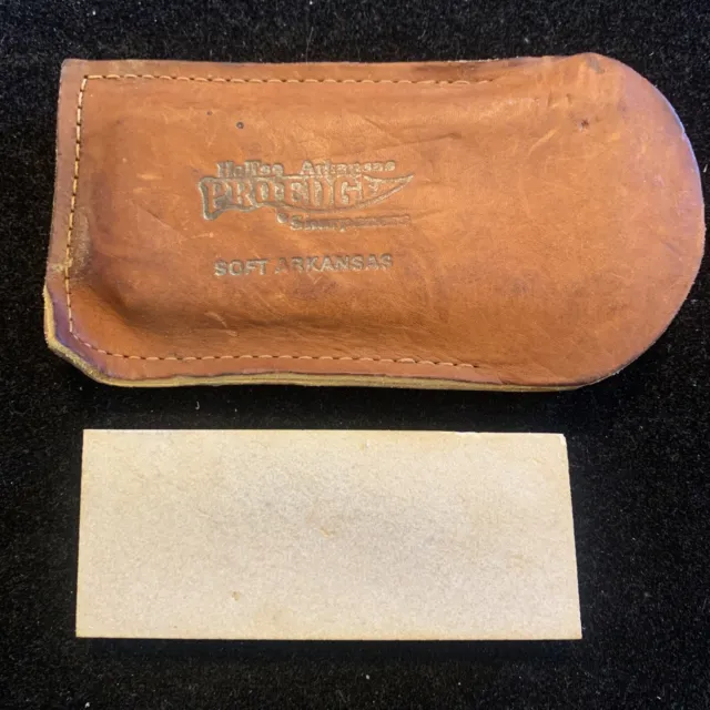 Hall's Pro Edge & Sharpeners Arkansas Stone Genuine Leather Pocket storage Case