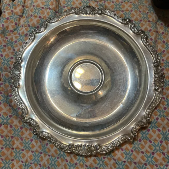 Sheridan Silver Plated Tray Vintage 12" Chip And Dip Serving Tray