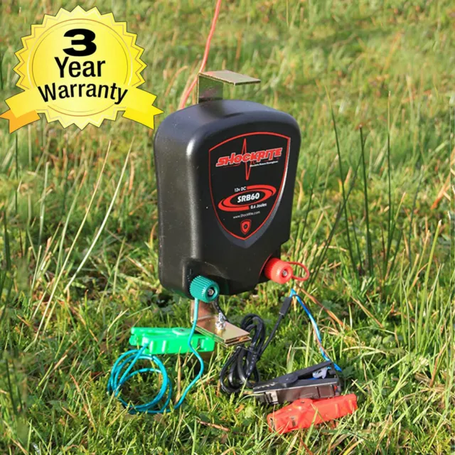 Electric Fence 12v Battery Energiser ShockRite SRB60 0.6J HORSE PADDOCK FENCING