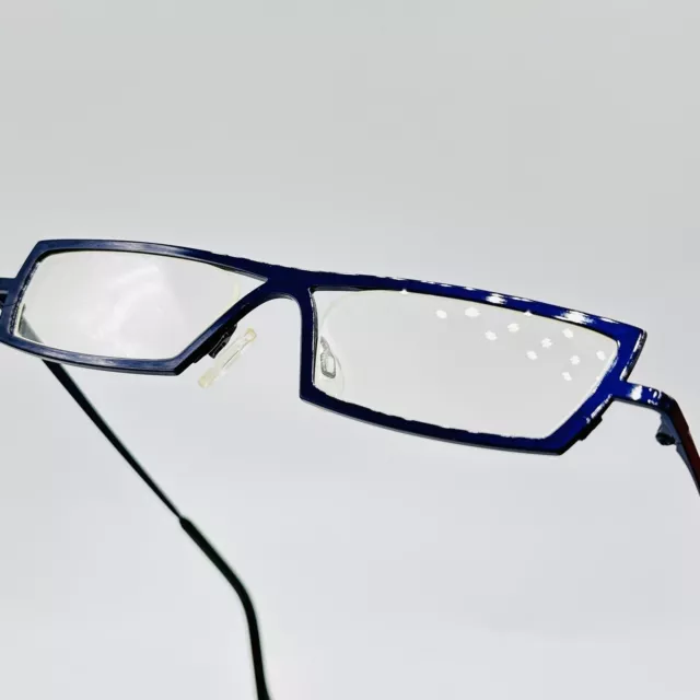 THEO Lunettes Femmes Hommes Carré Foncé Bleu Métallique Mod. roy 52 Belgique Neu