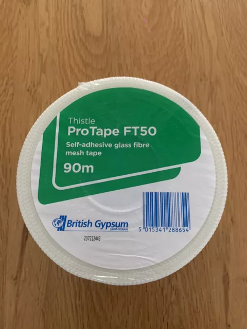 1 Roll British Gypsum Protape PT50 Scrim Tape - Self Adhesive Scrim - Gyproc