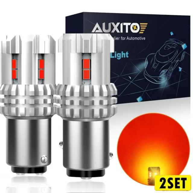 4x 1157 AUXITO BA15D Red 2357 Turn LED Signal Brake Stop Side Tail Light Bulbs