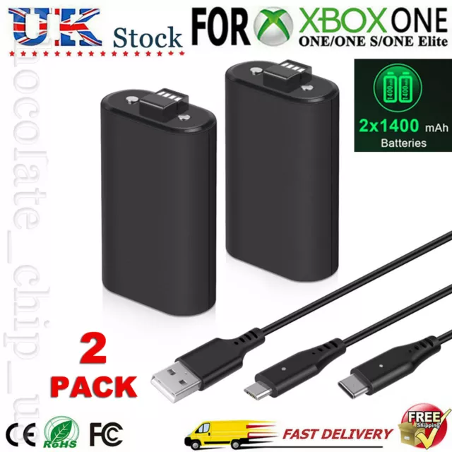 For Xbox One X / S Play Charger Kit Rechargeable Battery Pack & Charging Cable