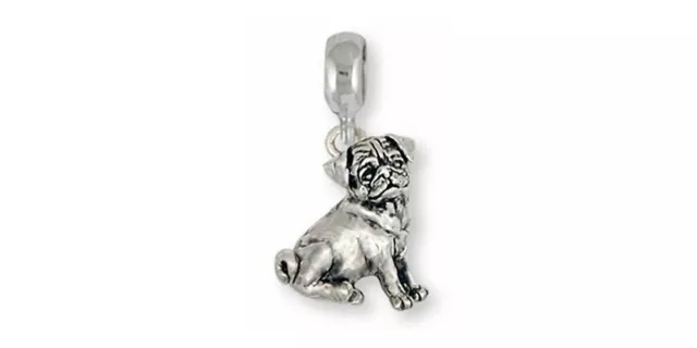 Pug Jewelry Sterling Silver Handmade Dog Charm Slide This Charm Will Fit A Pando