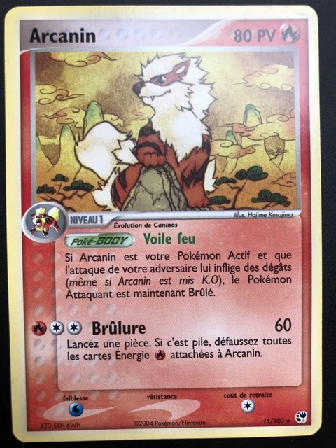 Carte Pokemon ARCANIN 15/100 Rare DRAGON Bloc EX FR Proche NEUF