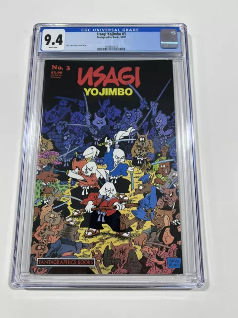 Usagi Yojimbo 3 Cgc 9.4 White Pages Fantagraphics 1987