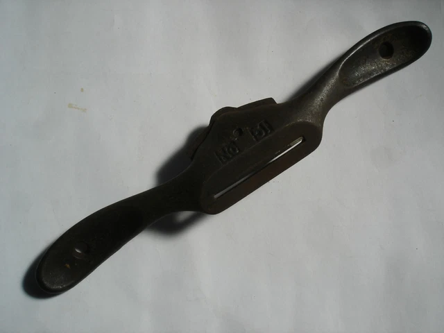 Vintage STANLEY No 51 Spokeshave flat sole SW Blade USA 2
