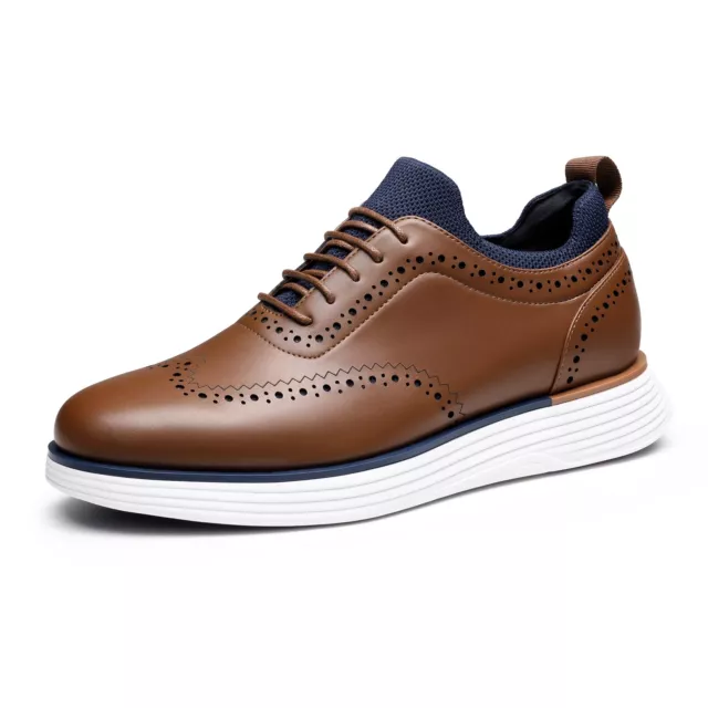 MEN'S DRESS SNEAKER Oxfords Casual Wingtip Brogue Non-Slip Formal Shoes ...