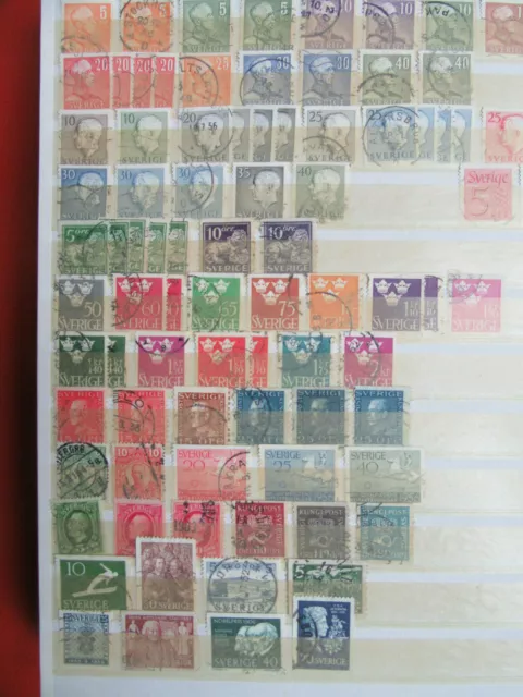 * Briefmarken Sverige, Schweden , ca. 80 Stück, Konvolut gestempelt