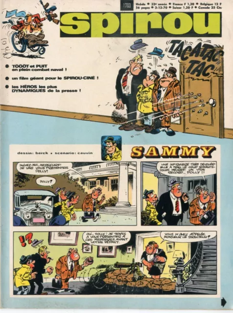 A17-Spirou n°1703  Sammy  Spirou & Fantasio Simon le Danseur Les Tuniques Bleues