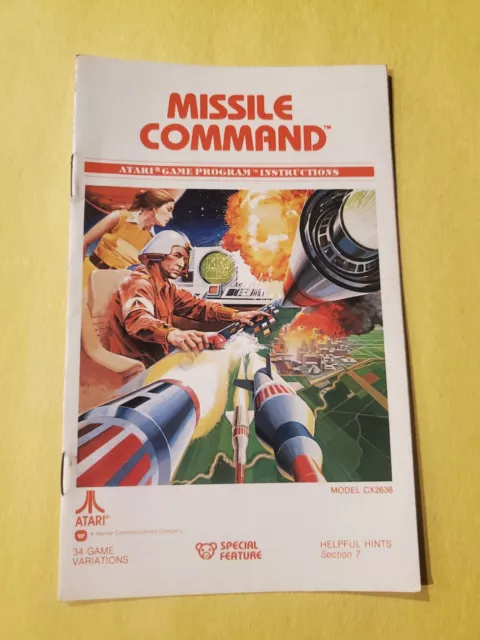 Missile Command Instruction Manual Atari 2600