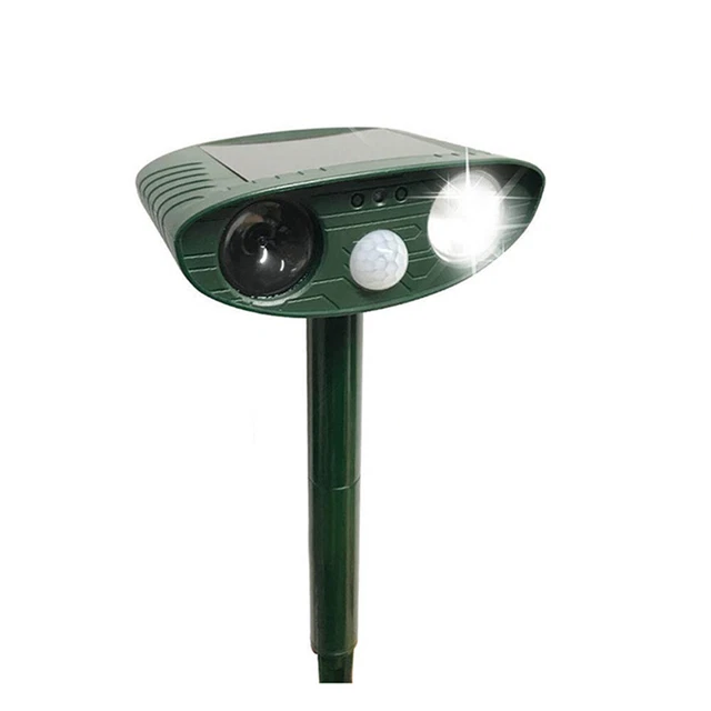 Solar Powered Ultrasonic Animal Repellents Scarer Waterproof For Driving Dog Cat