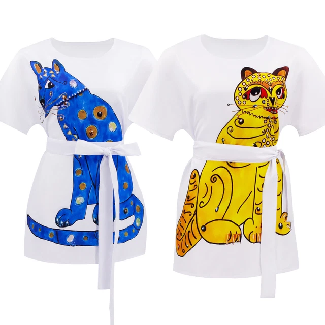 WOMEN ABBA COSPLAY Costume Girl Anni-Frid Agnetha Cosplay Cat Dress 70s  T-shirt 16.99 - PicClick UK