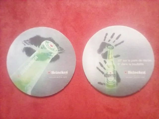 Sous-bocks Bière Heineken 4  paquets de 100 neuf sous blister  