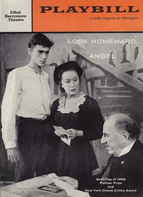Miriam Hopkins "LOOK HOMEWARD ANGEL" Ed Begley / Pulitzer Prize 1958 Playbill