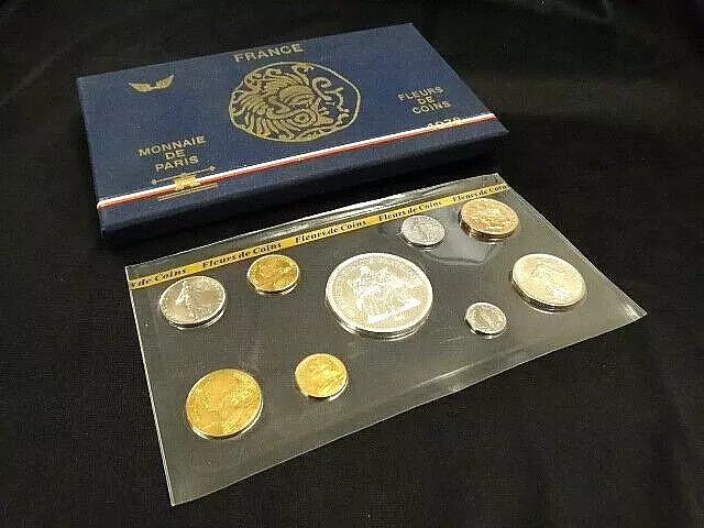 M23 Fleurs de coins Münzsatz 1978 Frankreich m. 50 Francs Münze aus Silber 30g