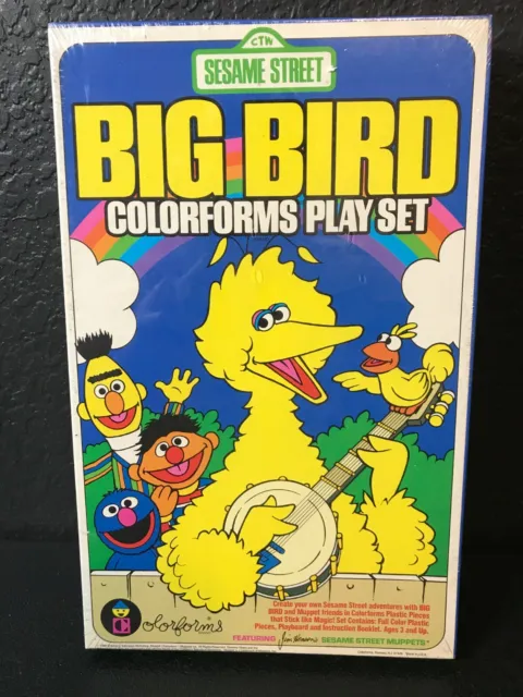 Vintage Colorforms Sesame Street pre-school play set 1986