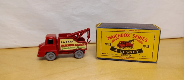 MATCHBOX Lesney Moko Ford Thames Trader Wreck Truck 13 & ORIGINAL Type C Box NM+