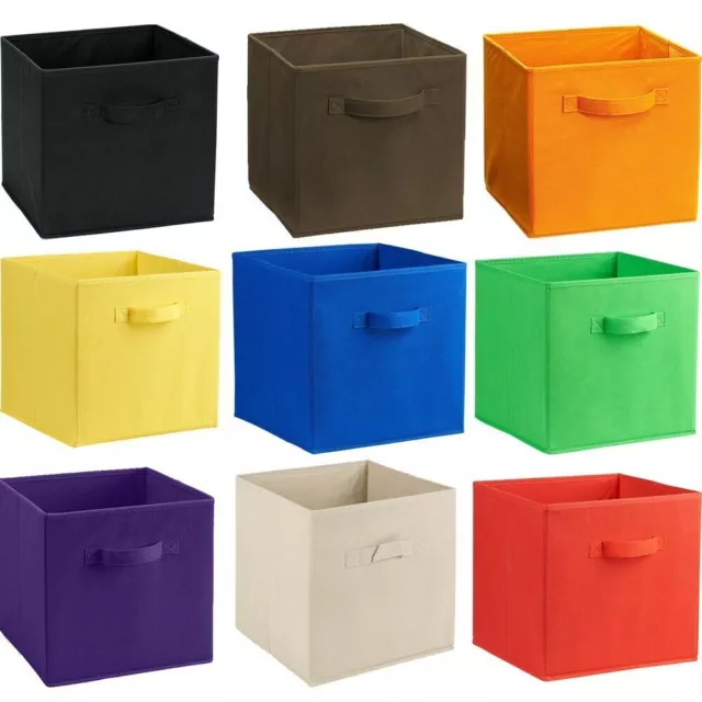 Non Woven Fabric Storage Box Cube Bookcase Shelf Basket Variation Sizes Colours