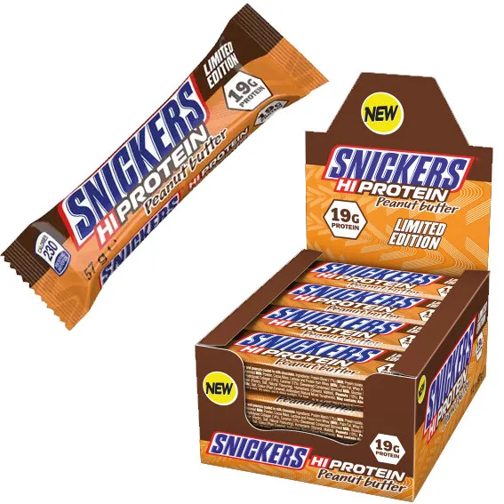 Snickers - HI Protein Bar - Peanut Butter - 12 x  57 g  / Eiweiß Riegel Mars NEU