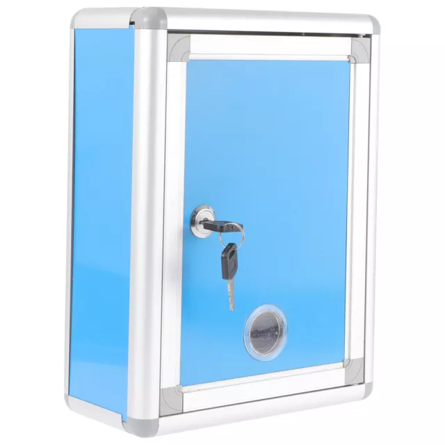 Metal Donation Box with Lock - Secure Voting & Charity Ballot Container